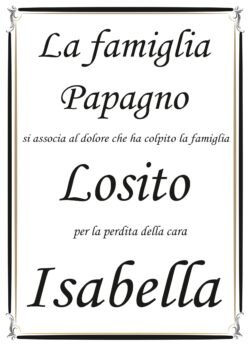 Partecipazione la famiglia Papagno per Losito_page-0001